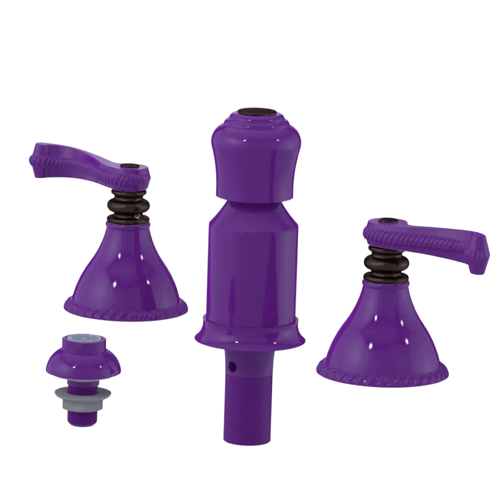 Rubinet Bidet Fitting with Spray, Diverter, and Vacum Breaker (Less Drain) Purple Haze