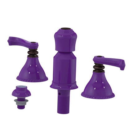 Rubinet Bidet Fitting with Spray, Diverter, and Vacum Breaker (Less Drain) Purple Haze