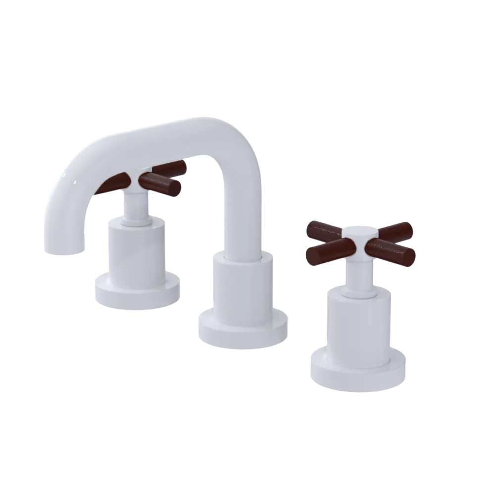Rubinet Widespread Lav. Set. (less drain) White