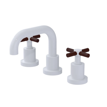 Rubinet Widespread Lav. Set. (less drain) White