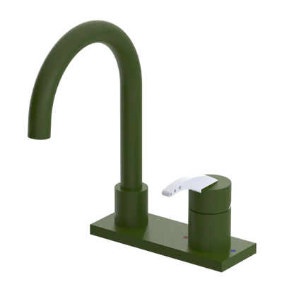 Rubinet 4" Centre Single Control Lav. Set. (less drain) Green Envy