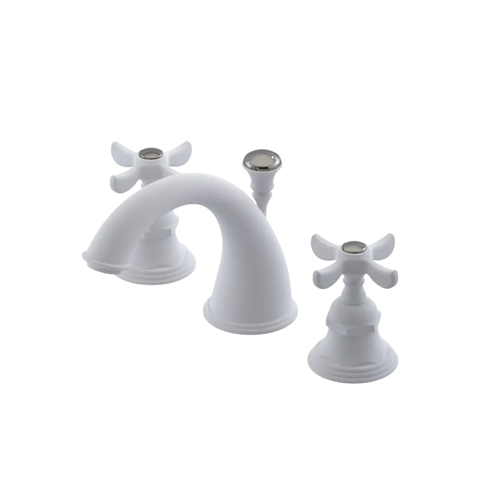 Rubinet Widespread Lav. Set. (less drain) Matt White