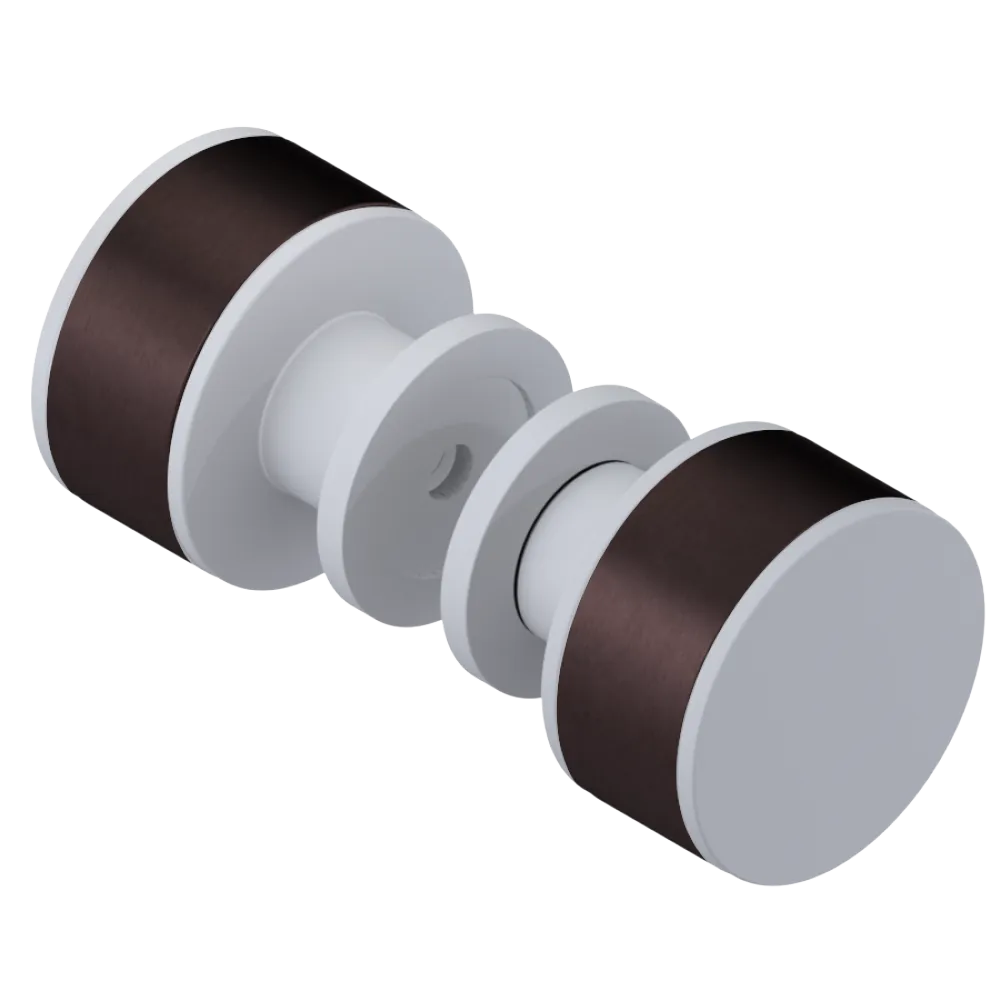 Rubinet Shower Door Knob (set) Matt White