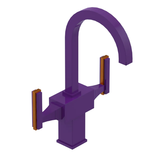 Rubinet Single Hole Dual Handle Lav. Set. (less drain) Purple Haze