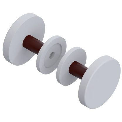 Rubinet Shower Door Knob (set) Matt White