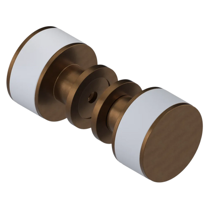 Rubinet Shower Door Knob (set) Tuscan Brass
