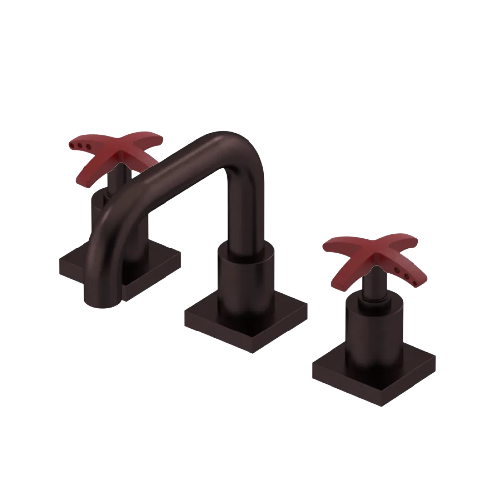 Rubinet Widespread Lav. Set. with Genesis spout (less drain) Oil Rubbed Bronze