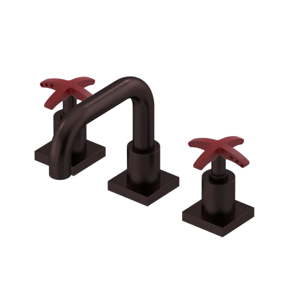 Rubinet Widespread Lav. Set. with Genesis spout (less drain) Oil Rubbed Bronze