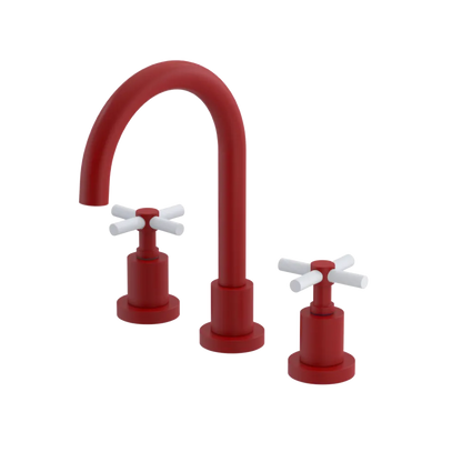 Rubinet Widespread Lav. Set. (less drain) Maroon