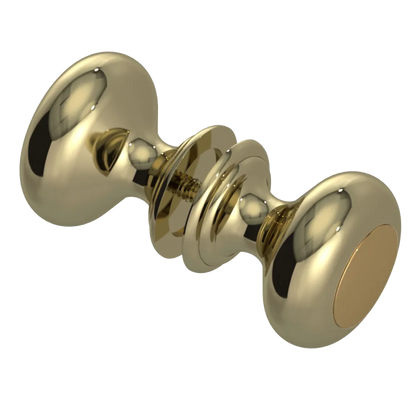 Rubinet Shower Door Knob (set) Natural Brass