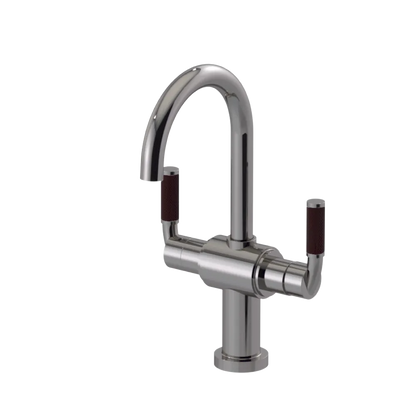 Rubinet Single Hole Dual Handle Lav. Set. (less drain) Polished Nickel