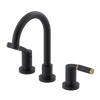 Rubinet Widespread Lav set (less drain) Matt Black