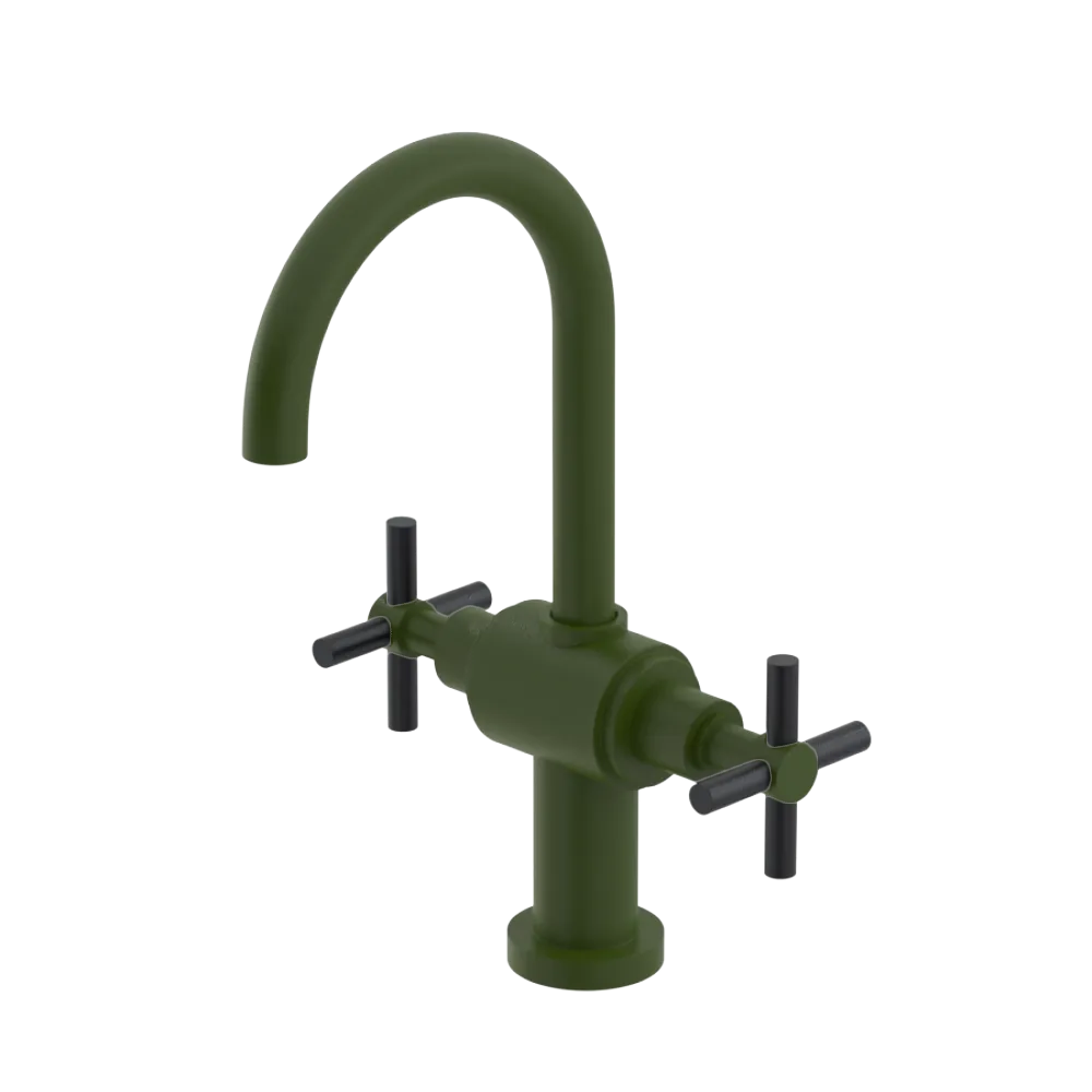 Rubinet Single Hole Dual Handle Lav. Set with LaSalle Spout (less drain) Green Envy