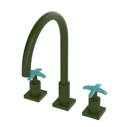 Rubinet Widespread Kitchen Set Green Envy