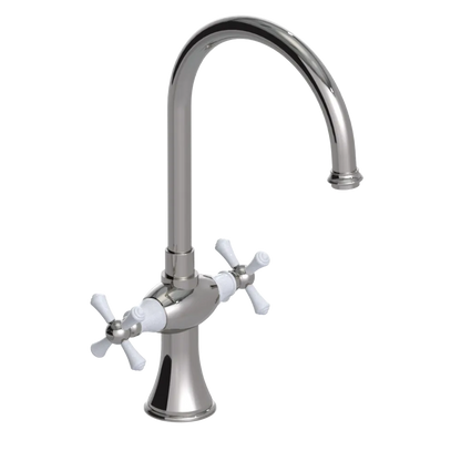 Rubinet Two Handle Single Hole Kitchen Set Polished Nickel