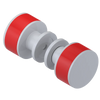Rubinet Shower Door Knob (set) White