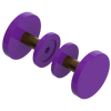 Rubinet Shower Door Knob (set) Purple Haze
