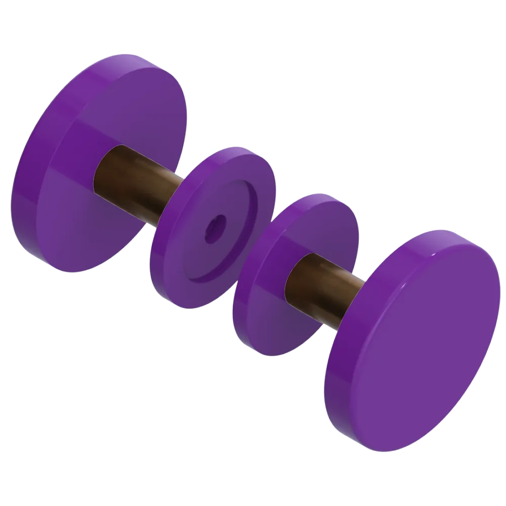 Rubinet Shower Door Knob (set) Purple Haze