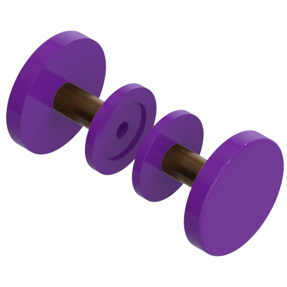 Rubinet Shower Door Knob (set) Purple Haze