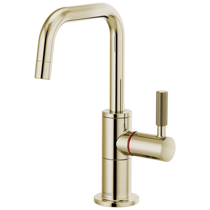 Brizo Instant Hot Faucet With Square Spout And Knurled Handle