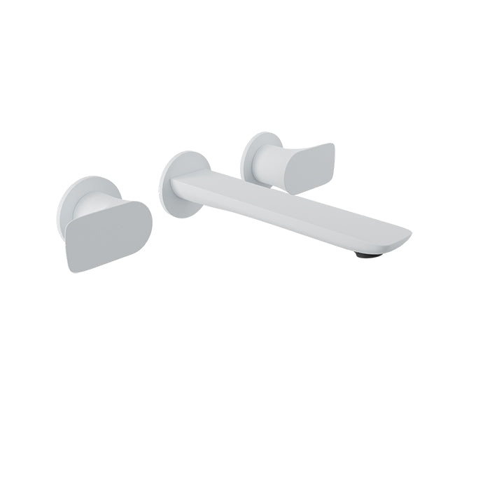 Baril Two handles wall-mounted lavatory faucet, drain not included