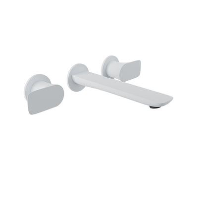 Baril Two handles wall-mounted lavatory faucet, drain not included
