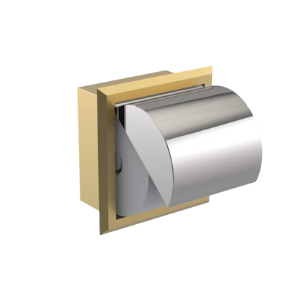 Rubinet RECESSED TOILET PAPER HOLDER Satin Brass