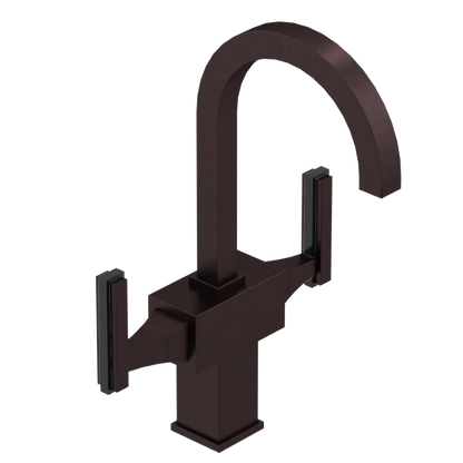 Rubinet Single Hole Dual Handle Lav. Set. (less drain) Oil Rubbed Bronze