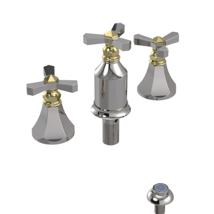 Rubinet Bidet Fitting with Spray, Diverter, and Vacum Breaker (Less Drain) Polished Nickel