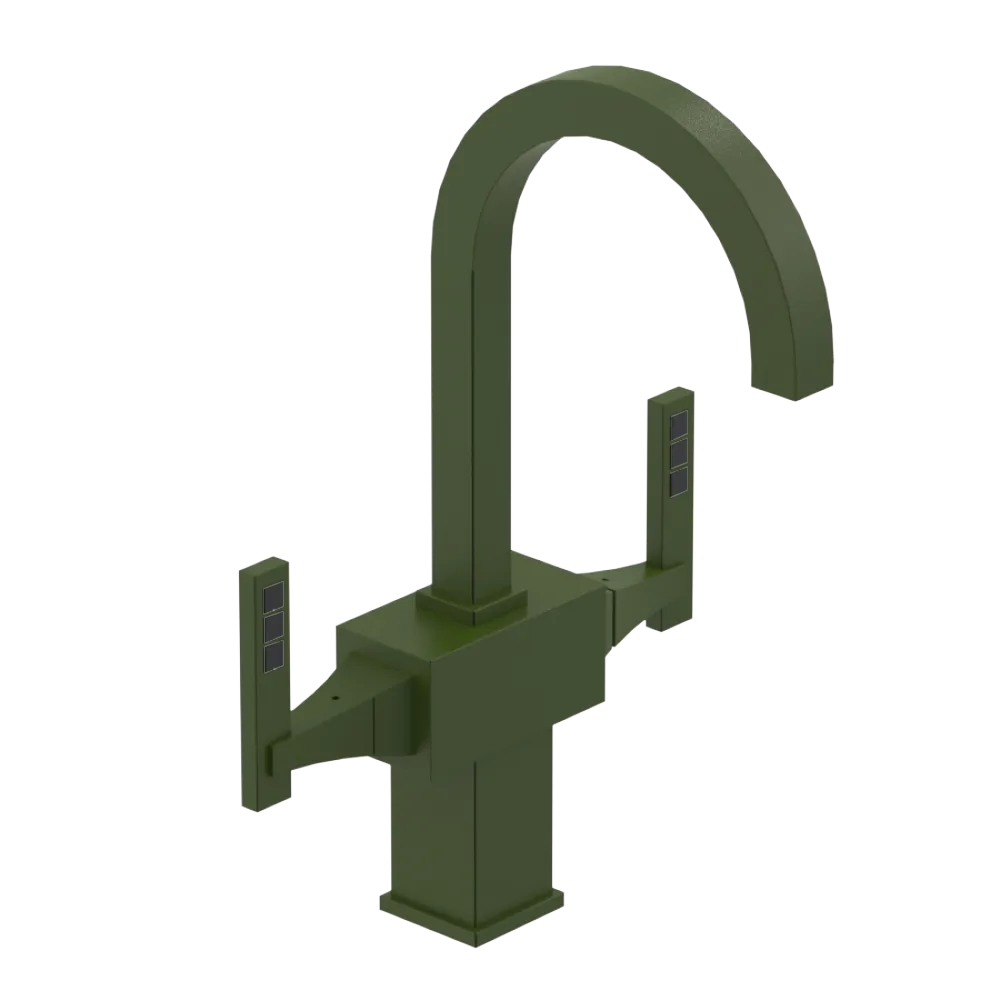Rubinet Single Hole Dual Handle Lav. Set. (less drain) Green Envy
