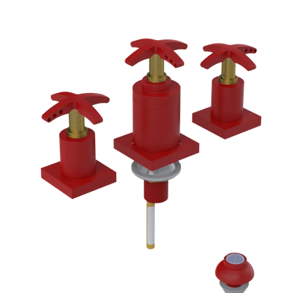 Rubinet Bidet Fitting with Spray, Diverter, and Vacuum Breaker (less drain) Maroon