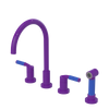 Rubinet Widespread Kitchen Set with Hand Spray Purple Haze