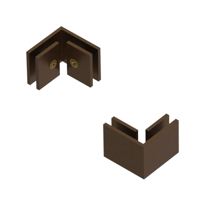 Rubinet 90 Glass to Glass Tuscan Brass