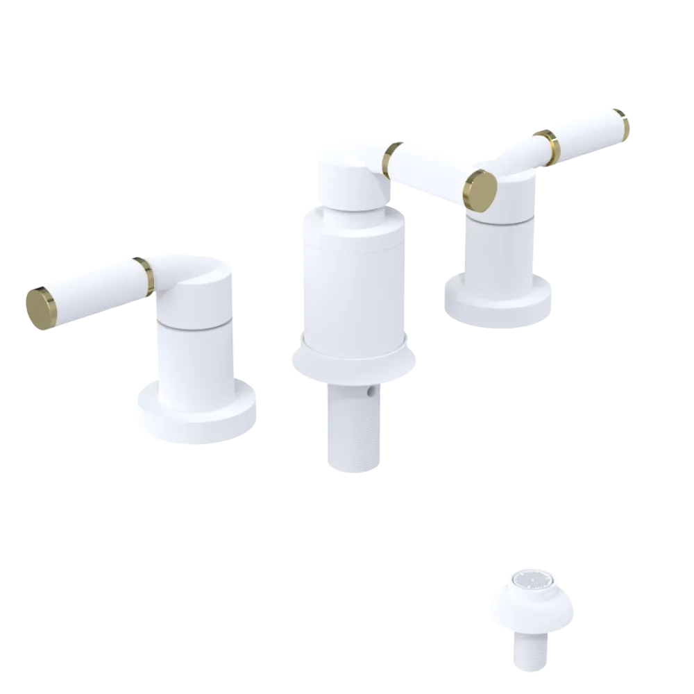 Rubinet Bidet Fitting with Spray, Diverter, and Vacuum Breaker (less drain) Matt White
