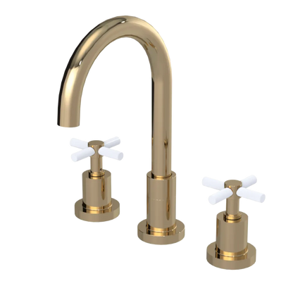 Rubinet Widespread Kitchen Set with LaSalle Spout Gold