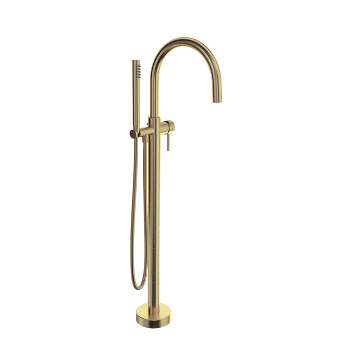 Baril Floor-mounted tub filler with hand shower