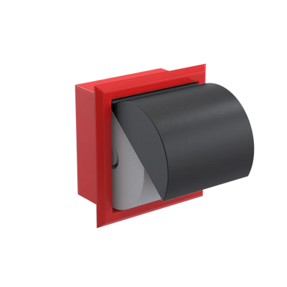 Rubinet RECESSED TOILET PAPER HOLDER Red