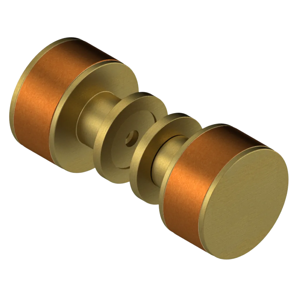Rubinet Shower Door Knob (set) Antique Brass Matt