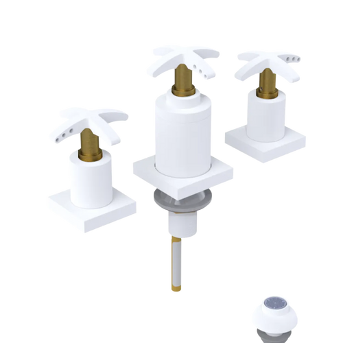 Rubinet Bidet Fitting with Spray, Diverter, and Vacuum Breaker (less drain) Matt White