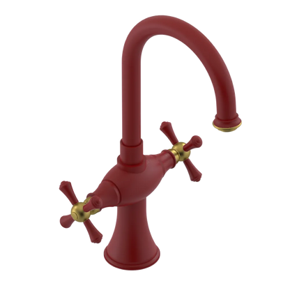 Rubinet Single Hole Dual Handle Lav. Set. (less drain) Maroon