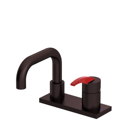 Rubinet 4" Centre Single Control Lav. Set. with Genesis spout (less drain) Oil Rubbed Bronze
