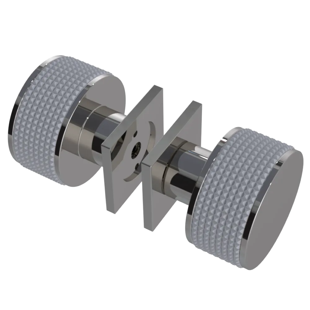 Rubinet Shower Door Knob (set) Polished Nickel
