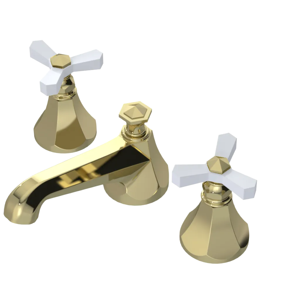 Rubinet Widespread Lav. Set. (less drain) Gold