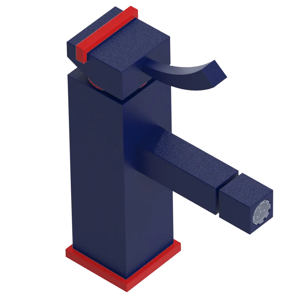 Rubinet Single Control Bidet Fitting (less drain) Midnight Blue