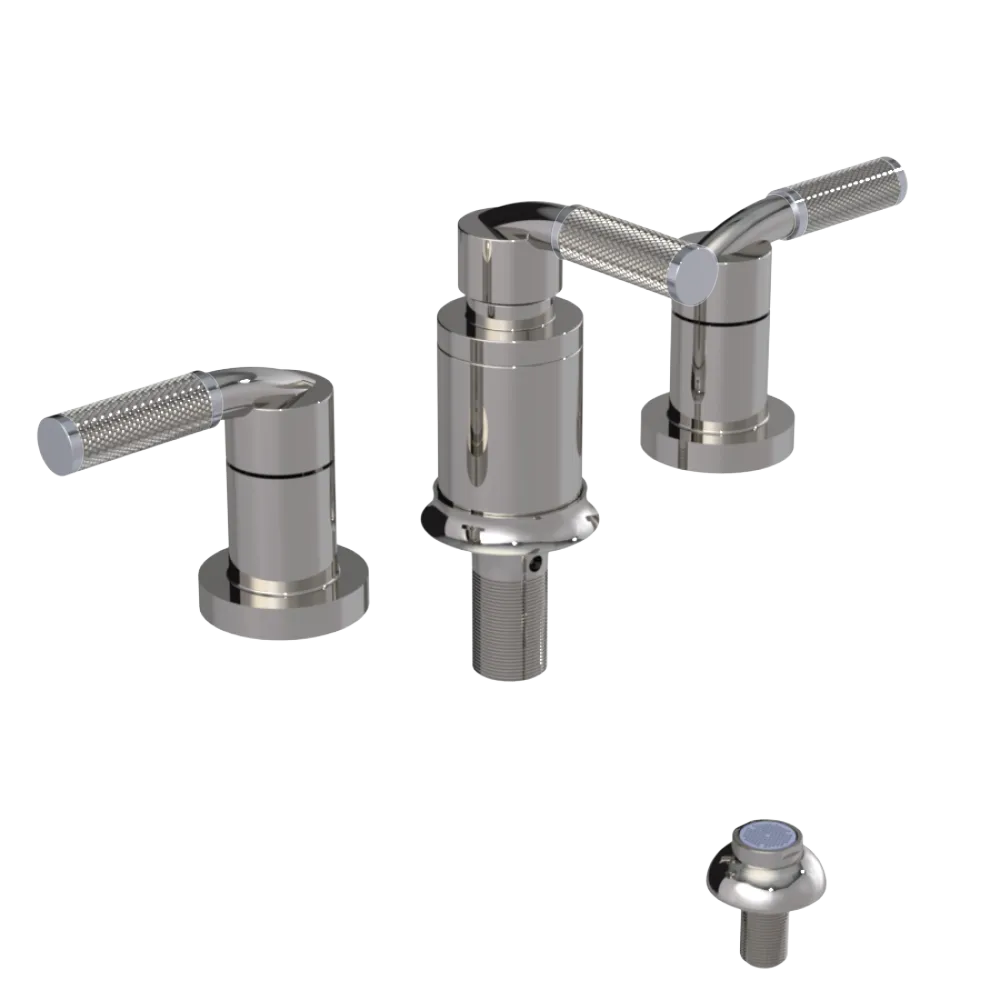 Rubinet Bidet Fitting with Spray, Diverter, and Vacum Breaker (Less Drain) Polished Nickel