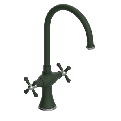 Rubinet Two Handle Single Hole Kitchen Set Green Envy