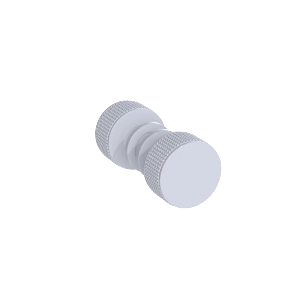 Rubinet Shower Door Knob (set) White