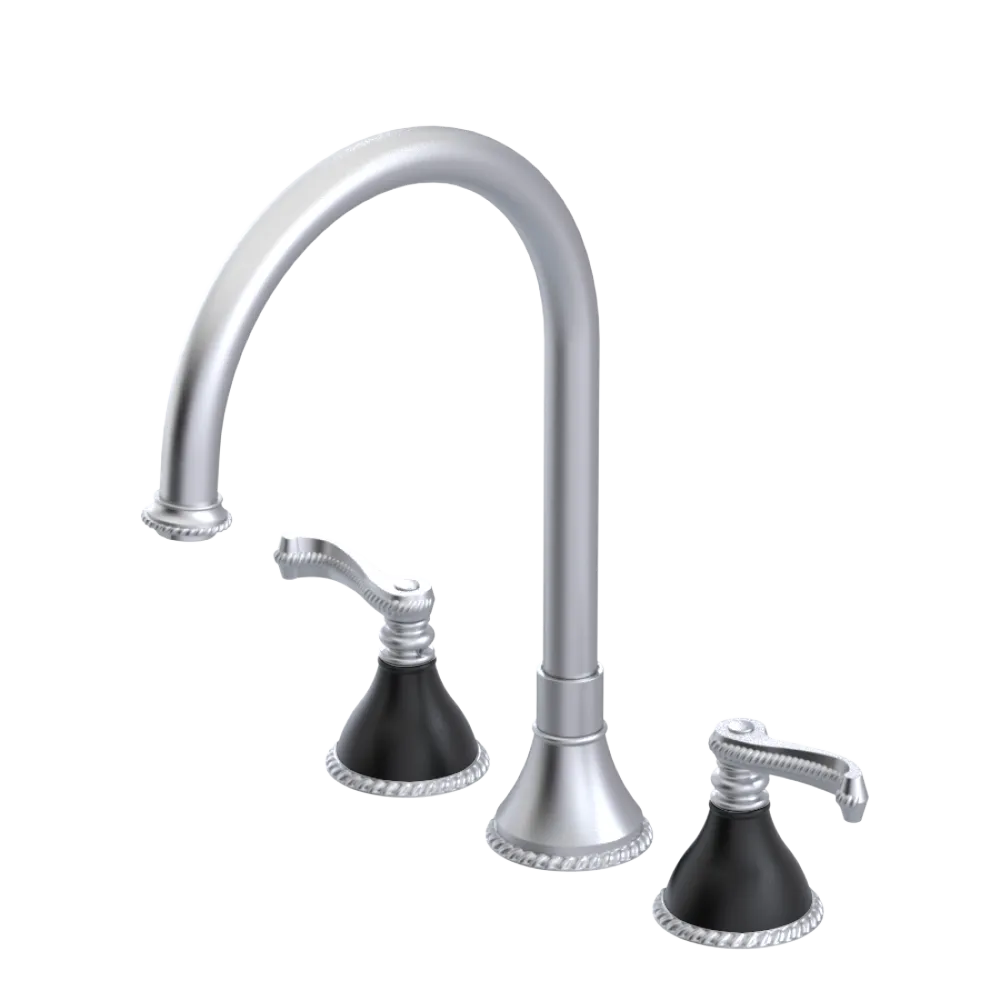 Rubinet Widespread Kitchen Set Satin Chrome