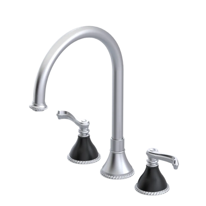 Rubinet Widespread Kitchen Set Satin Chrome