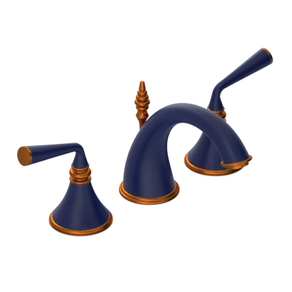 Rubinet Widespread Lav. Set. (less drain) Midnight Blue